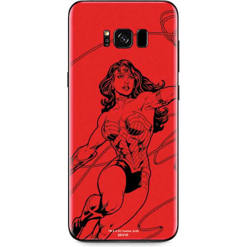DC Comics Wonder Woman Comic Pop Galaxy S8 Plus Skin